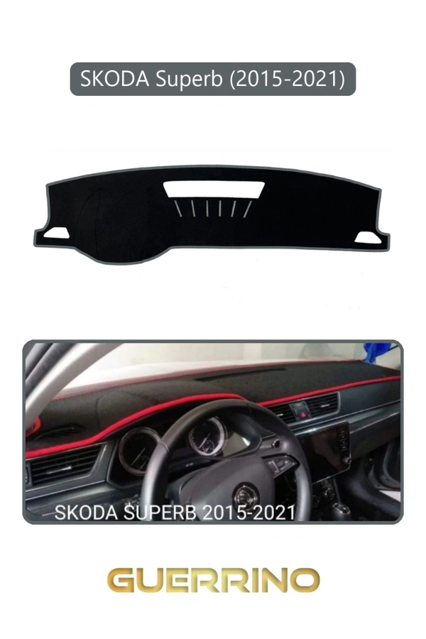 SKODA Superb (2015-2021)TORPİDO KORUMA HALISI GRİ KENAR