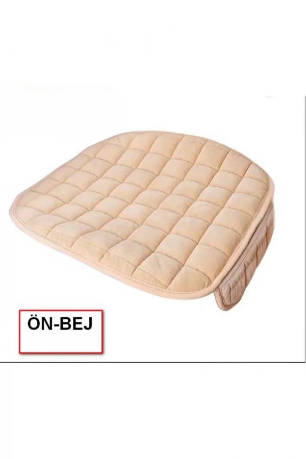 Araba Koltuk Soft Ortopedik Cepli Oto Kılıf- Minder Seti (3 parça) Bej