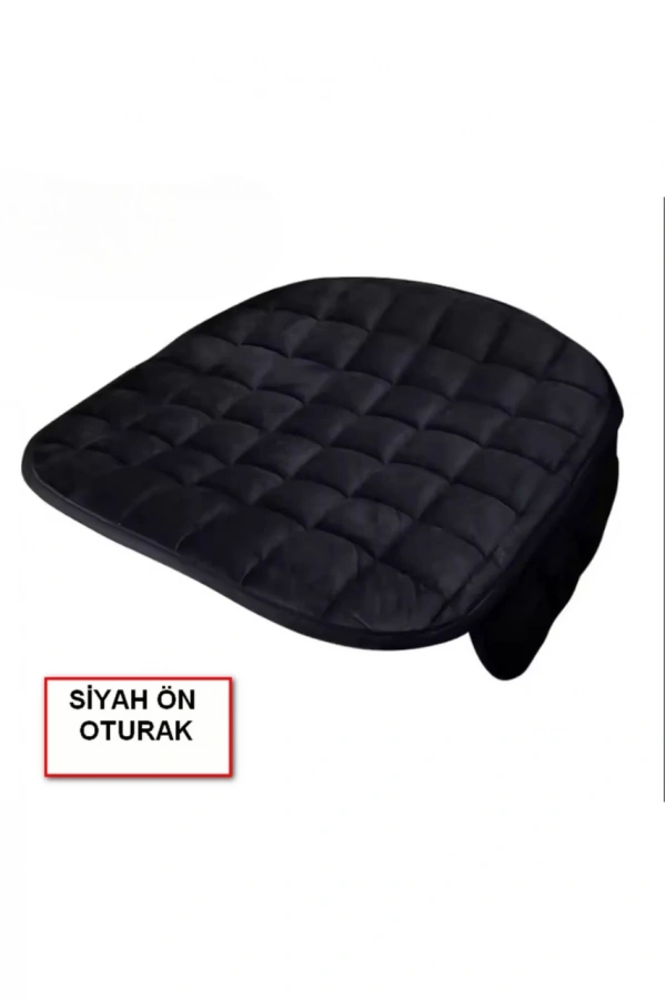 Araba Koltuk Soft Ortopedik Cepli Oto Kılıf- Minder Seti (3 parça) Siyah