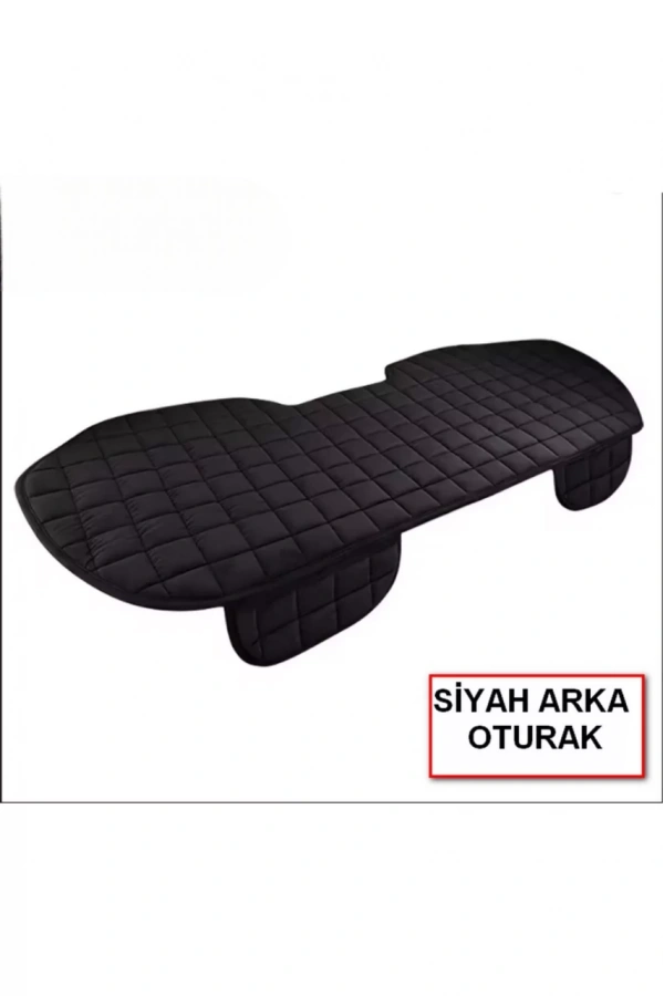 Araba Koltuk Soft Ortopedik Cepli Oto Kılıf- Minder Seti (3 parça) Siyah