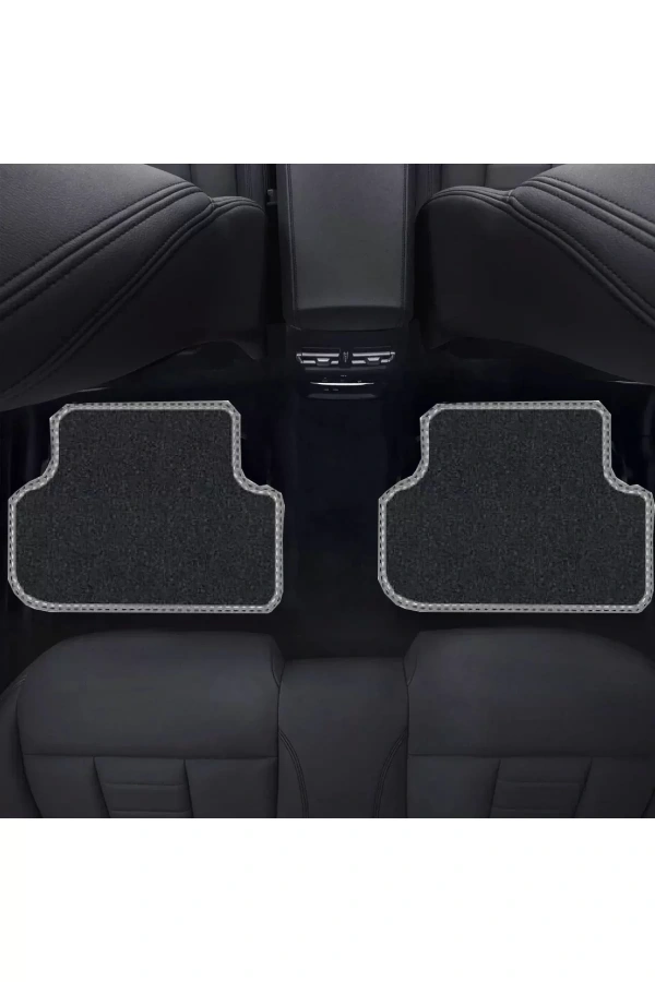 Audi Q3 2011 - 2018  Siyah Halı Gri Kenar Petek Topuk