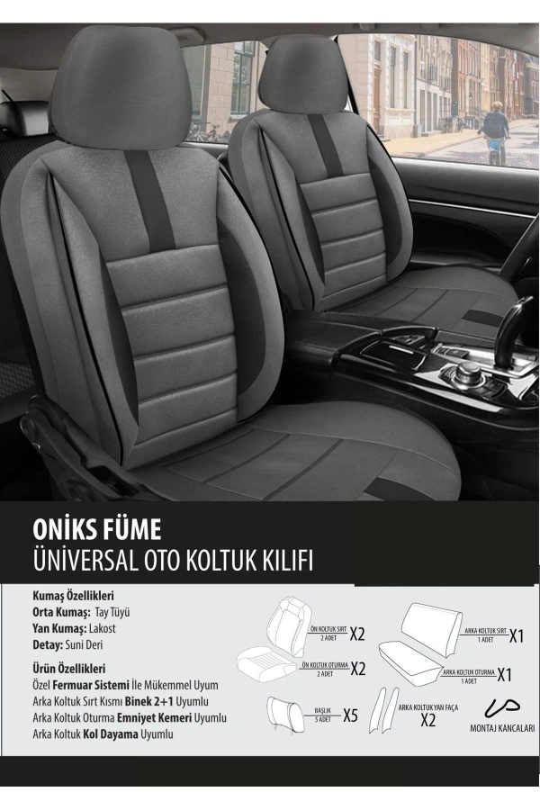 Audi Rs5 Koltuk Kılıfı Oniks Füme