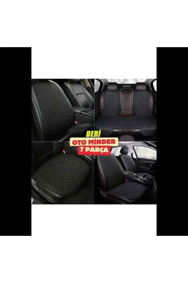 Chery TIGGO8 PRO Koltuk Deri Minderi 7 Parça Ön Ve Arka Oturak Sırt Dayama Minder siyah-siyah