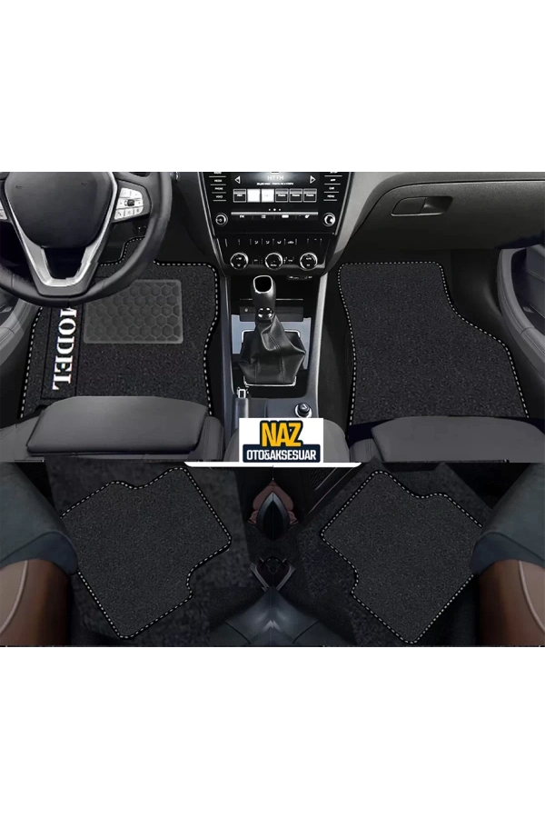 DACİA duster 2018 - 2023  Siyah Halı Siyah Kenar Petek Topuk