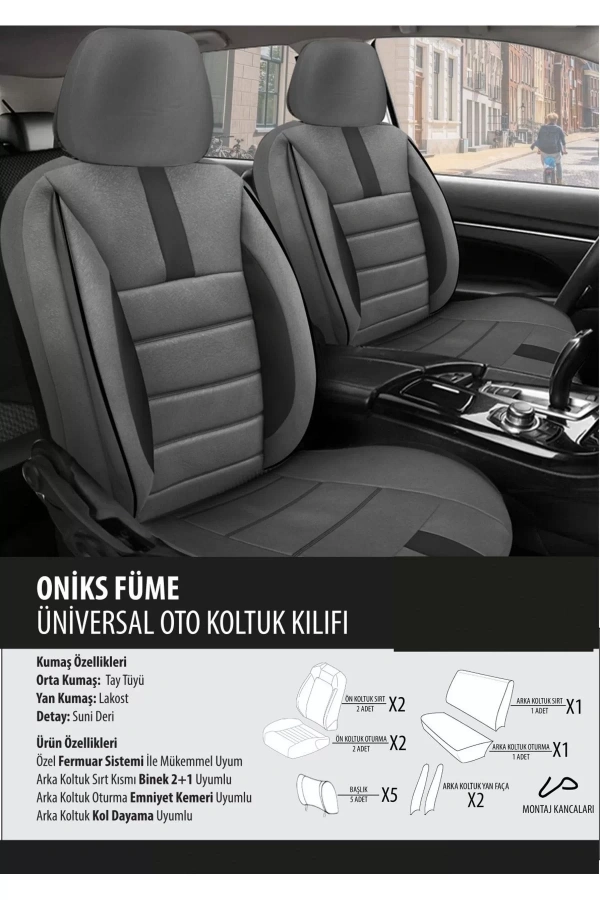 Daihatsu Terios Koltuk Kılıfı Oniks Füme