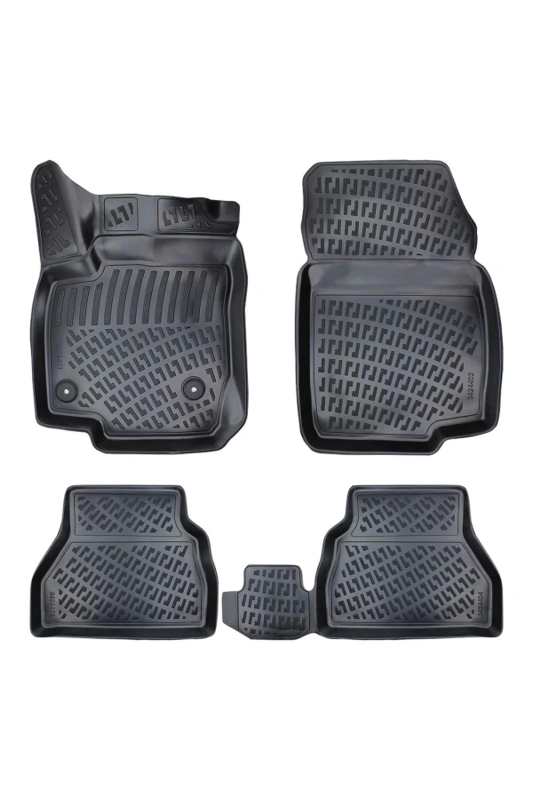 Fiesta 2013-2017 3D Siyah Kokusuz Havuzulu Paspas Takımı