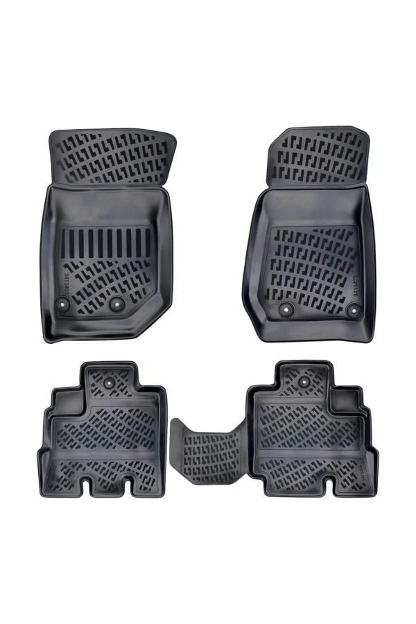 Jeep Cherokee (KL) 2014 Sonrası 3D Siyah Kokusuz Havuzulu Paspas Takımı