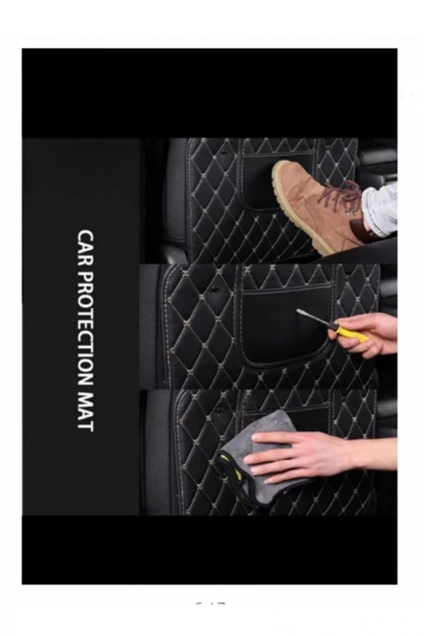 Lüks Deri Cepli Araç Koltuk Arkası Organizer Taba