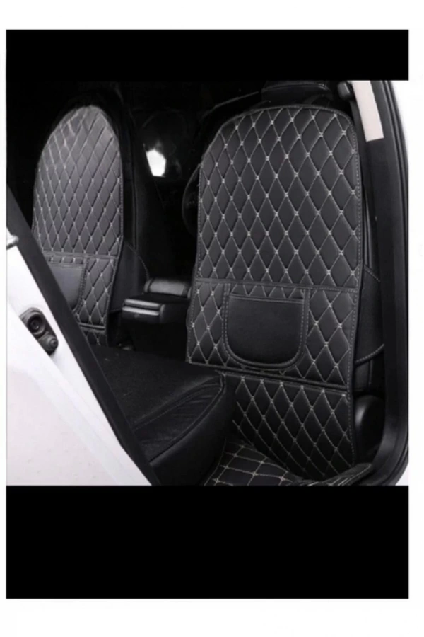 Lüks Deri Cepli Araç Koltuk Arkası Organizer Taba