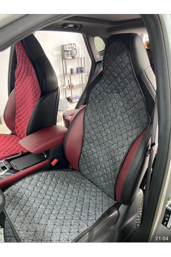 Mg Araç Uyumlu Koltuk Koruyucu Cepli Terletmez Kılıf Minder Seti Füme