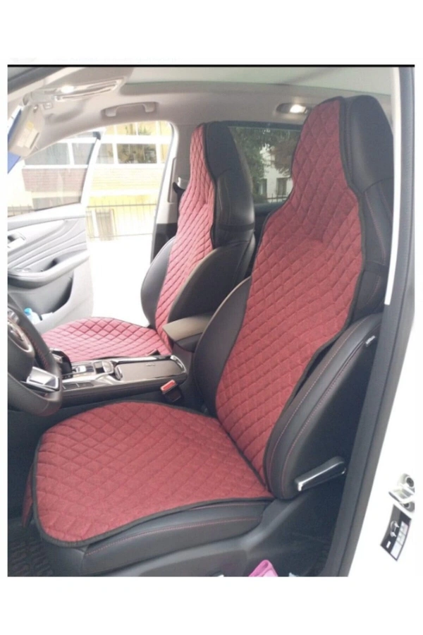 Mg Araç Uyumlu Koltuk Koruyucu Cepli Terletmez Kılıf Minder Seti Kırmızı