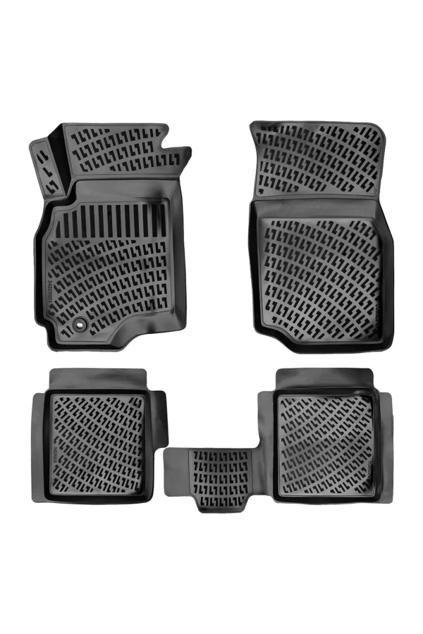 Mitsubishi Lancer 2001-2007 Uyumlu 3D Siyah Kokusuz Havuzulu Paspas Takımı