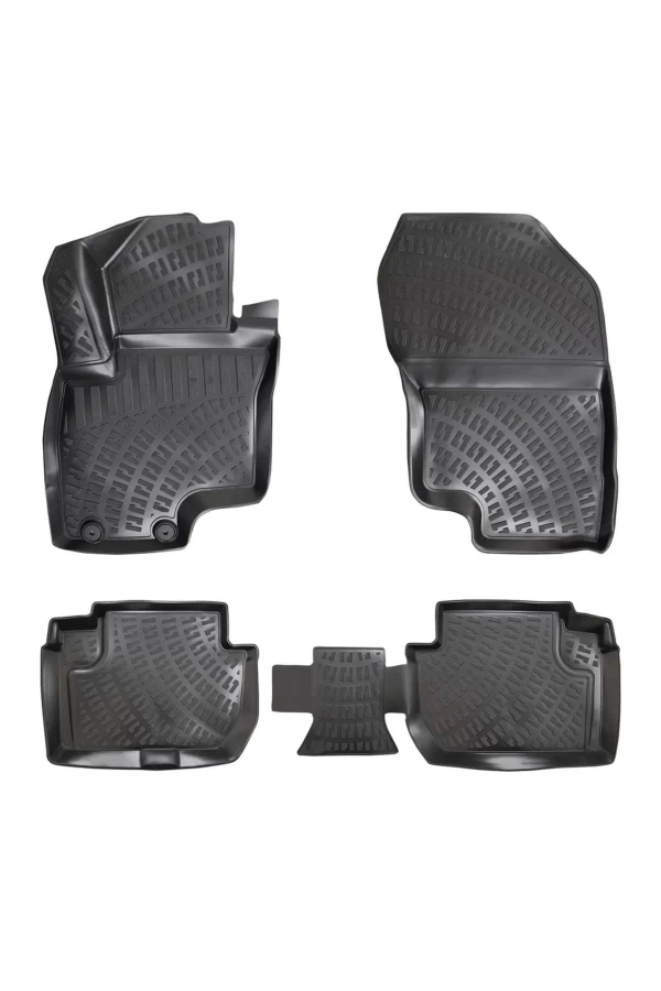 Mitsubishi Outlander Hybrit 2019 Sonrası Uyumlu 3D Siyah Kokusuz Havuzulu Paspas Takımı