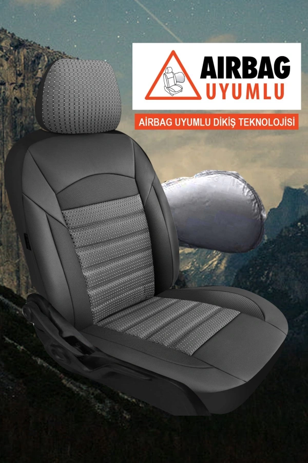 NAZ OTO Orjin Jakar Kumaş Oto Koltuk Kılıfı - Üniversal 5 Koltuk Tam Set