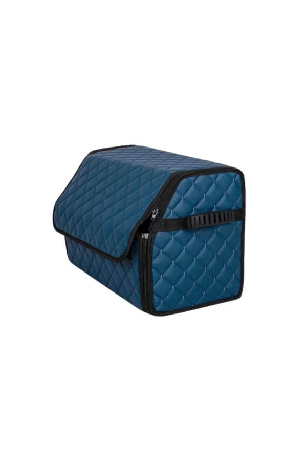 Oto Bagaj Organizeri Kapitone Deri Çanta Petrol Mavisi