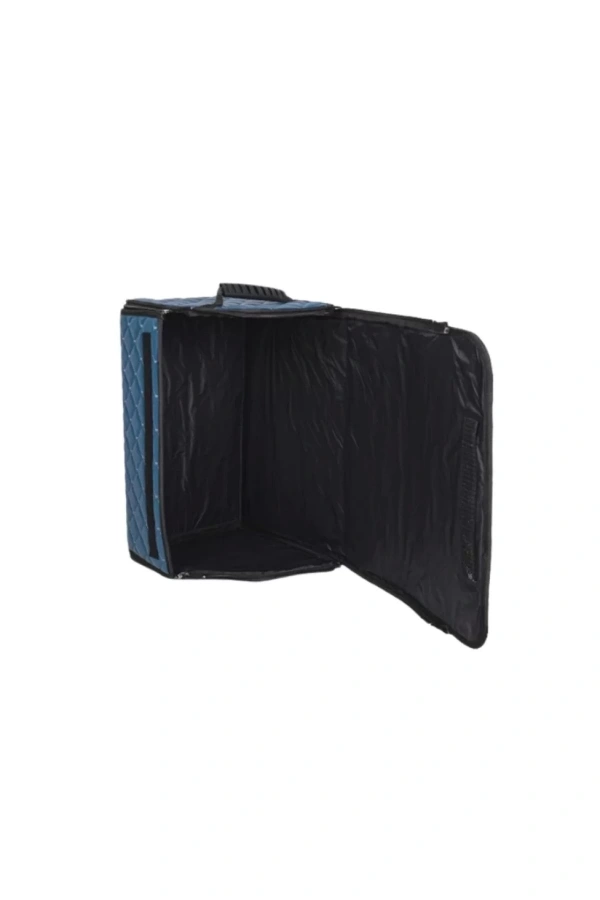 Oto Bagaj Organizeri Kapitone Deri Çanta Petrol Mavisi