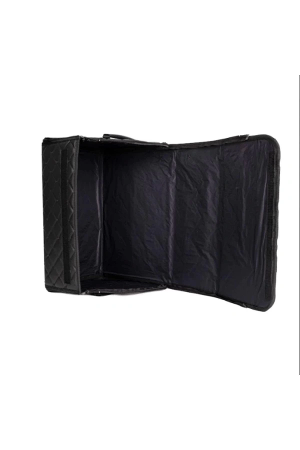 Oto Bagaj Organizeri Kapitone Deri Çanta Siyah Renk