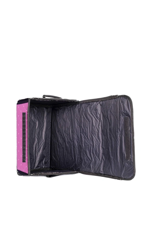 Pembe Renk Deri Kapitone Bagaj Düzenleyici Organizer