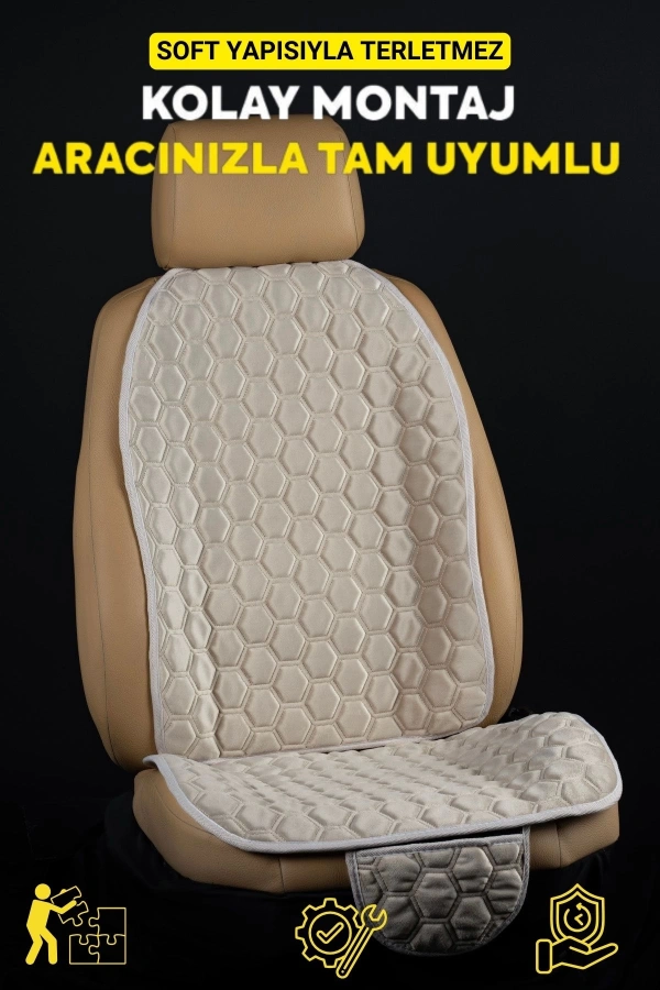 PREMİUM BABYFACE KUMAŞ OTO MİNDER SETİ BEJ( 7 PARÇA)