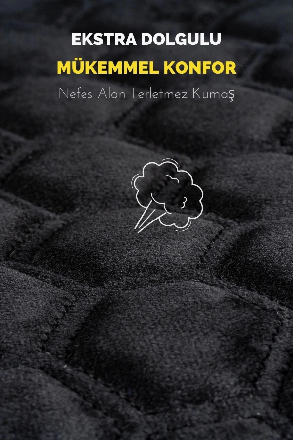 PREMİUM BABYFACE KUMAŞ OTO MİNDER SETİ SİYAH( 7 PARÇA)