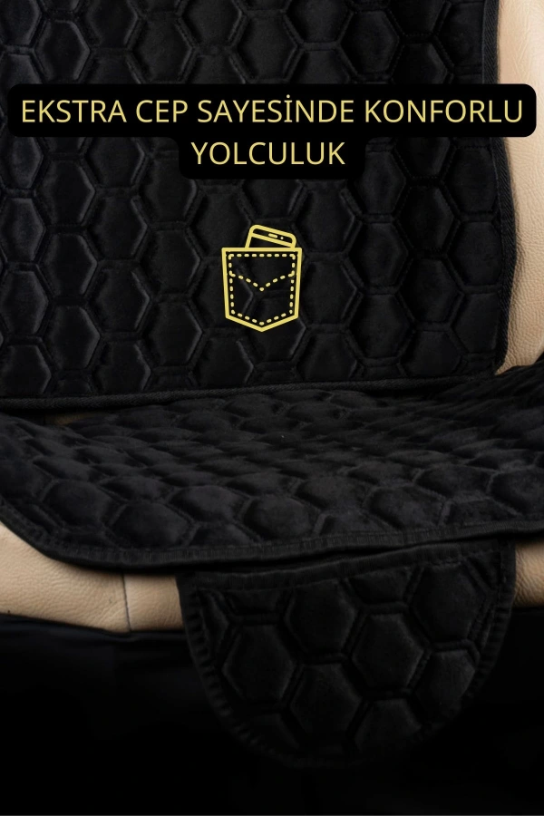 PREMİUM BABYFACE KUMAŞ OTO MİNDER SETİ SİYAH( 7 PARÇA)