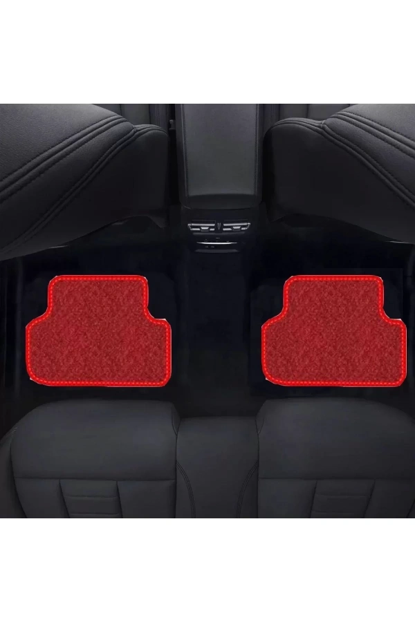 Renault Kangoo 2019 Sonrası  Kırmızı Halı Kırmızı Kenar Petek Topuk