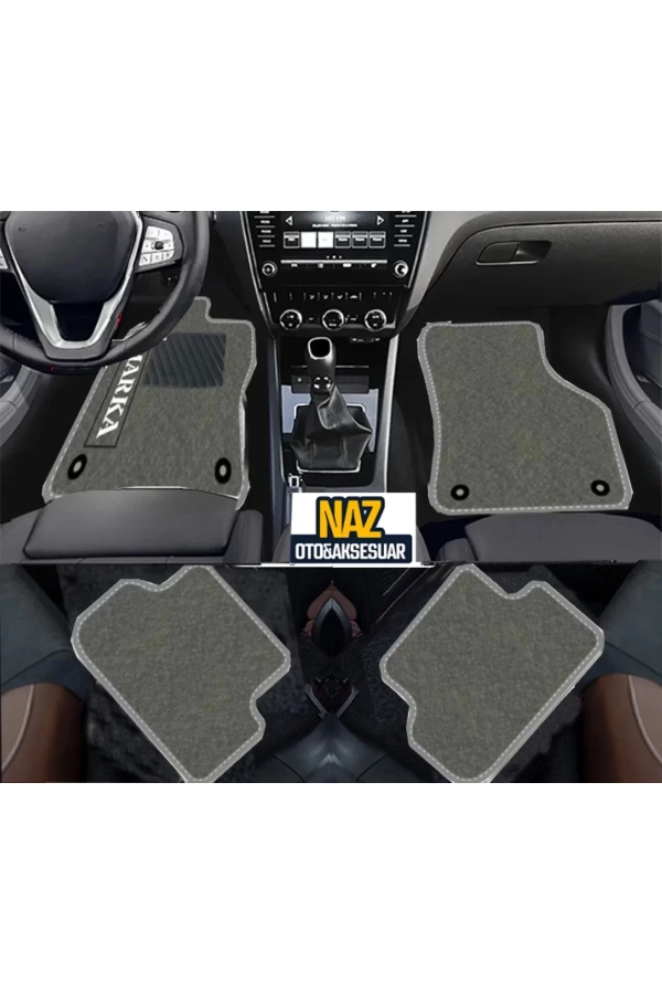 Renault Laguna 3 2007-2015 Gri Halı Gri Kenar Petek Topuk