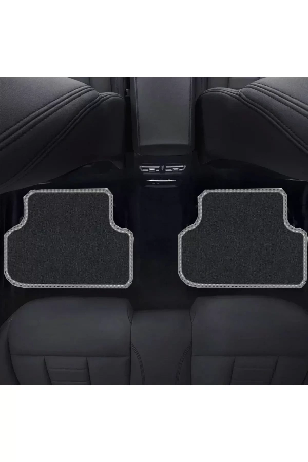 Toyota Auris 2006-2012  Siyah Halı Gri Kenar Petek Topuk