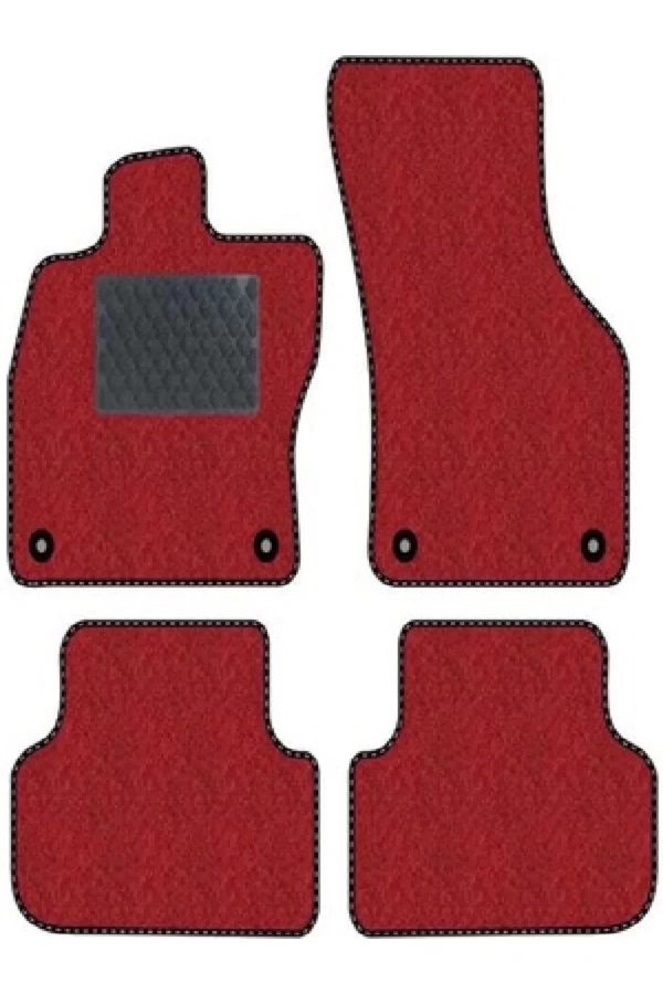 Toyota Corolla 2000-2007 Hatchback Kırmızı Halı Siyah Kenar Petek Topuk