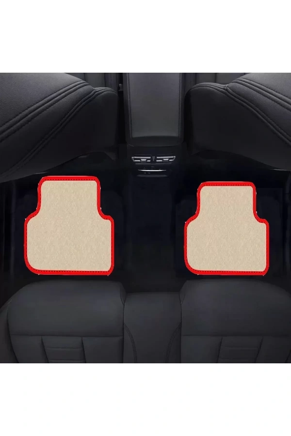 Volkswagen Caddy 2010 - 2015   Bej Halı Kırmızı Kenar  Petek Topuk