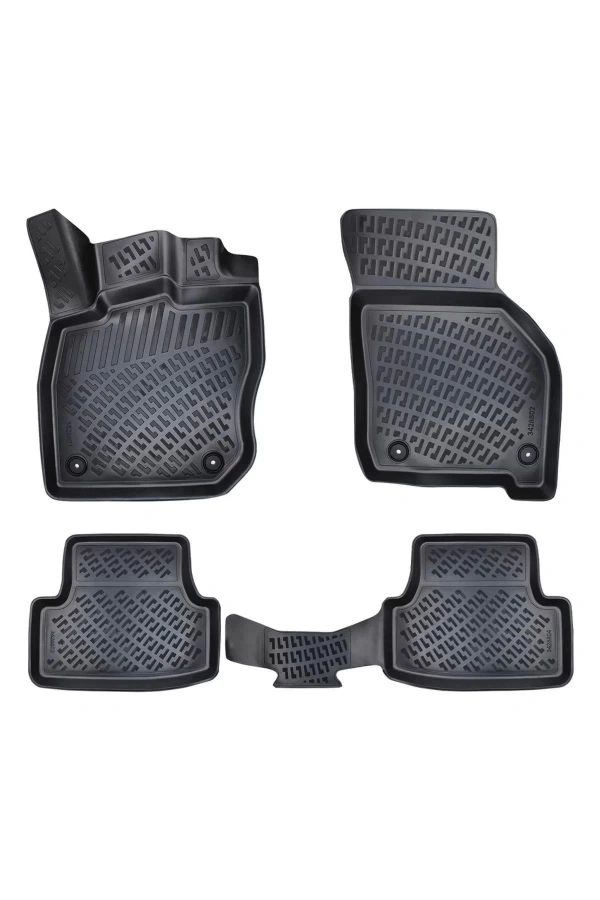 Volvo V60 2010-2018 3D Siyah Kokusuz Havuzulu Paspas Takımı