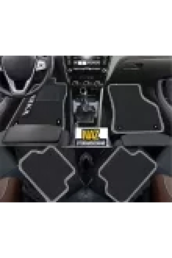 Volvo xc70-2007 Sonrası   Siyah Halı Gri Kenar Petek Topuk