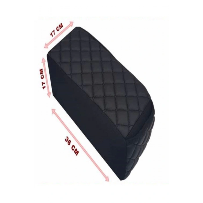 Araba Oto Kolçak Sünger Kolçak Kol Dayama Baklava Desen Siyah Deri Siyah Desen
