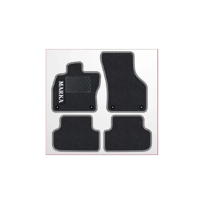 NİSSAN X-Trail T30 2000-2007  Siyah Halı Gri Kenar Petek Topuk