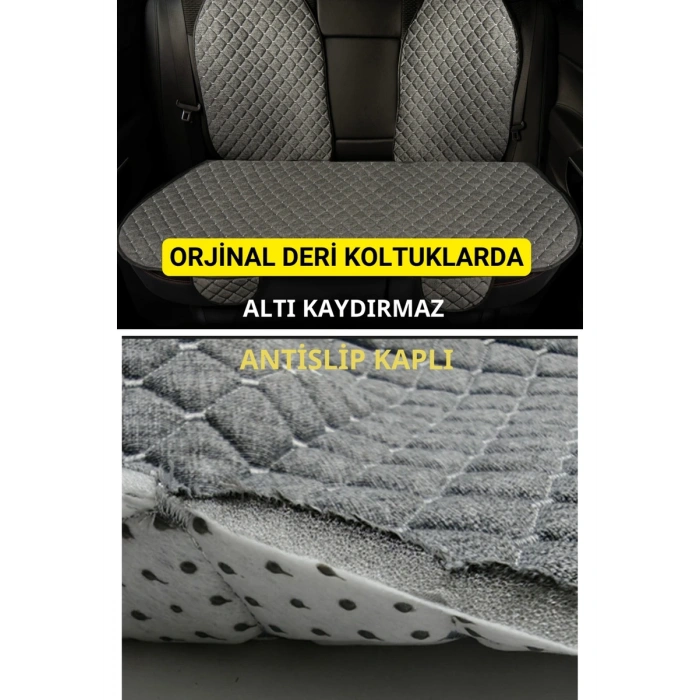 RENAULT Taliant 2021 Sonrası Terletmez Kaymaz Keten Oto Minder Kılıf Komple Set(7Parça) Füme