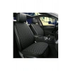 Araba Terletmez Ergonomik Koltuk Minderi (7 Parça) - 5 Koltuk Tam Set Siyah Beyaz