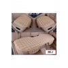 Araba Koltuk Soft Ortopedik Cepli Oto Kılıf- Minder Seti (3 parça) Bej