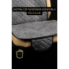 Araba Terletmez Ergonomik Koltuk Minderi (7 PARÇA) - 5 Koltuk Tam Set (GRİ_GRİ)
