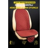 MİTSUBİSHİ colt-2004-2009-tkmTerletmez Kaymaz Keten Oto Minder Kılıf Komple Set(7Parça) Kırmızı