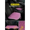 Opel Corsa Deri Silinebilir Cepli Oto Kılıf-Minder Oturak Seti (3 parça) Pembe