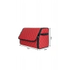 Oto Bagaj Organizeri Kapitone Deri Çanta Kırmızı Renk