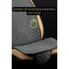 Seat İbiza 1993 1999Terletmez Kaymaz Keten Oto Minder Kılıf Komple Set(7Parça) Gri