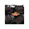 Skoda Favorit Koltuk Deri Minderi 7 Parça Ön Ve Arka Oturak Sırt Dayama Minder siyah-kırmızı