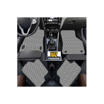 FORD ECOSPORT 2016 + Uyumlu Gri Dikişli Gri Deri Paspas