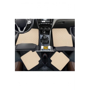 FORD ECOSPORT 2016 + Uyumlu Bej Dikişli Bej Deri Paspas