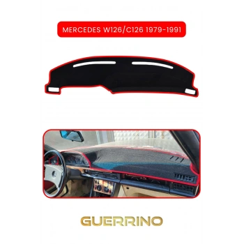 MERCEDES W126/C126 1979-1991TORPİDO KORUMA HALISI KIRMIZI KENAR