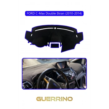 FORD C-Max double ekran (2010-2014)TORPİDO KORUMA HALISI MAVİ KENAR