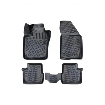 Fiat Egea Cross 2020 sonrası Uyumlu 3D Siyah Kokusuz Havuzulu Paspas Takımı