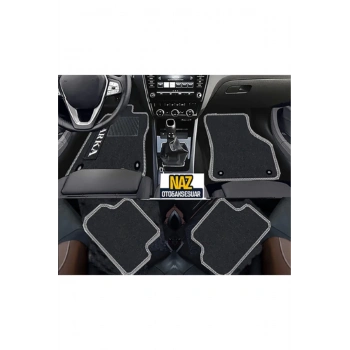 FORD connect-2002-2013-tkm  Siyah Halı Gri Kenar Petek Topuk