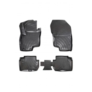 Mitsubishi Outlander Hybrit 2019 Sonrası Uyumlu 3D Siyah Kokusuz Havuzulu Paspas Takımı